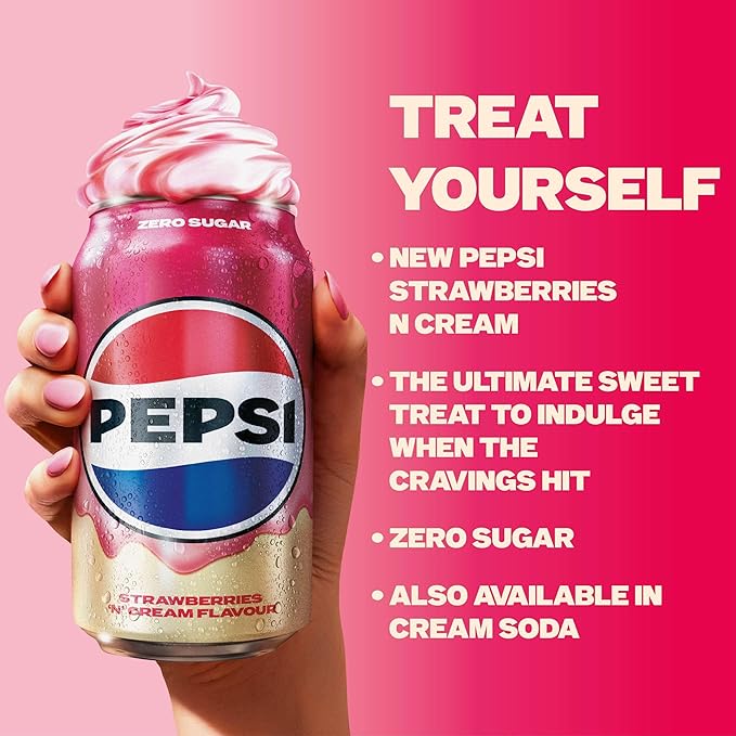 Pepsi Zero Strawberry & Cream
